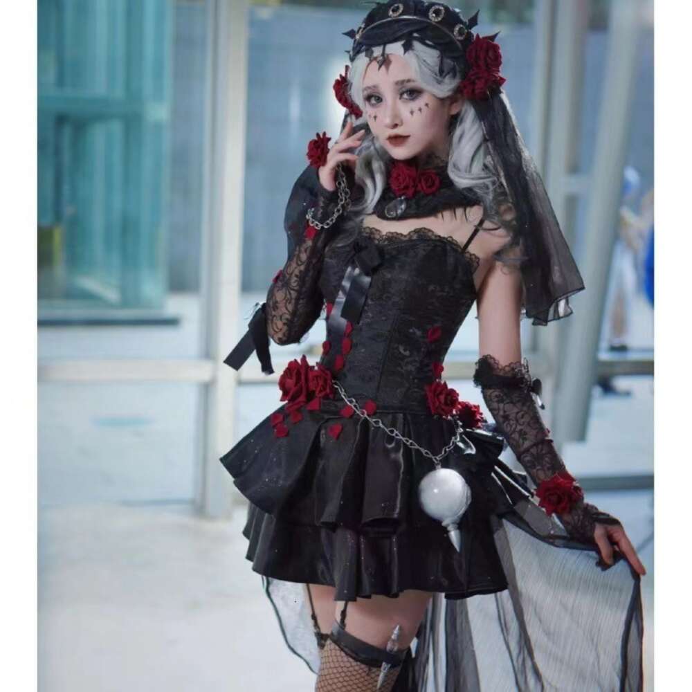 Fifth Personality COS Clothing Psychologist Long Night COS Clothing Full Set Free Waist Decoration Anime Dress Wig Shoes Halloween Costumes