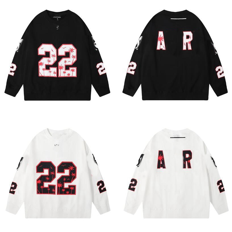 Autumn 2023 new ar 22 Football coconut print, beautiful tide loose casual round collar hoodie men women