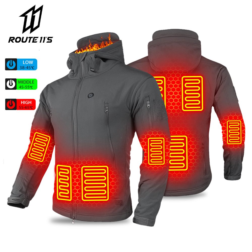 Vestes pour hommes Veste chauffante d'hiver Moto Hommes Veste chauffante Ski Coupe-vent Randonnée Garder au chaud Bas Vêtements de pêche Chauffag
