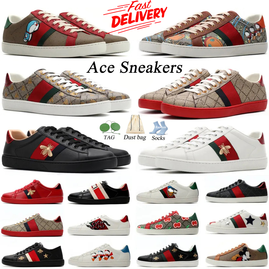 Chaussures de créateurs Baskets de luxe Femme Hommes Entraîneur Chaussures En Cuir Brodé Stripes Blanc Plat Marche Mode Sport Casual Chaussure