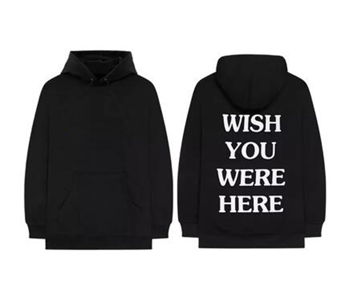 Sweats à capuche pour hommes Designer Casual Brodé Hip Hop À Capuche Mâle Texte Blanc Imprimé High Street Pull