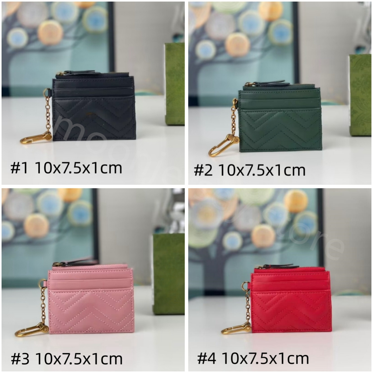 Fashion Designer Card Holder with Wave Pattern for Women Men Luxury Wallets Portable Coin Zipper Purses 10x7.5x1cm 4Colors 25102-image-906670156