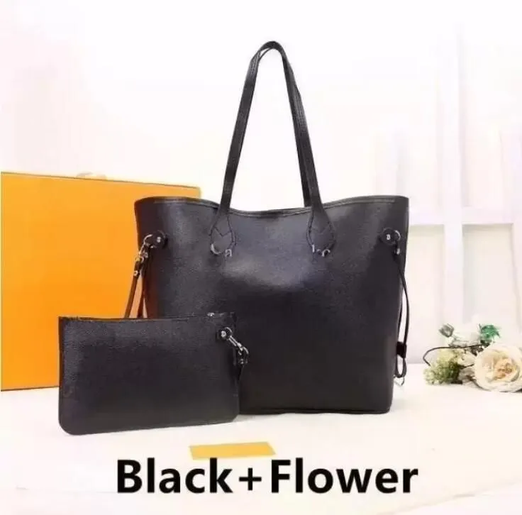 Gros classique designer sac fourre-tout mode fleur sacs à main en cuir femmes haute capacité composite shopping sac à main sacs à bandoulière bru
