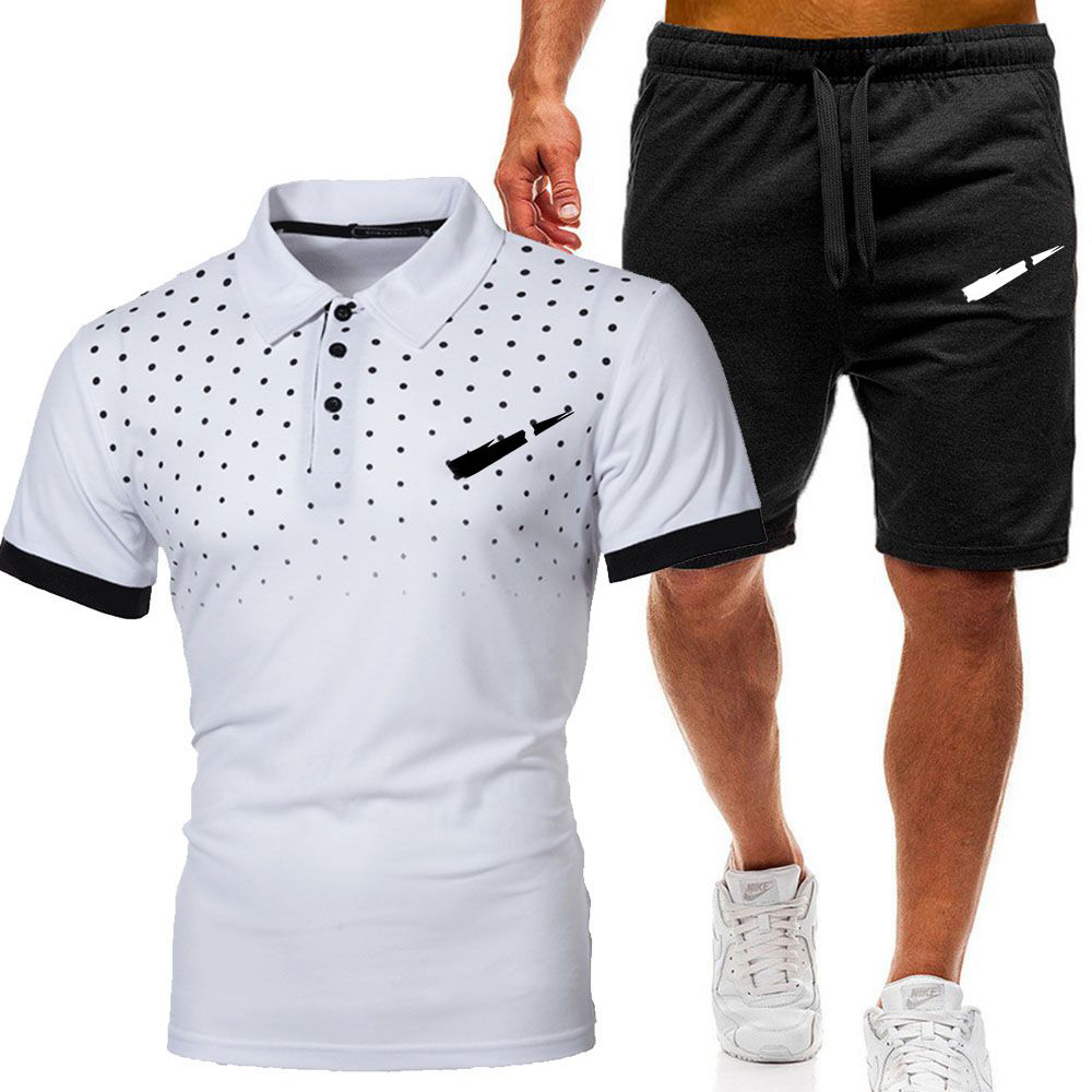 Sportswear Tracksuits Fashion Design T-shirt Pants 2-piece Solid Color Suit Hip-hop Jogging-image-843943039