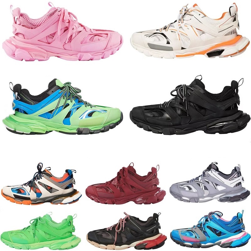 Luxury Sneakers Casual Shoes Paris Italy Brand Triple Black Leather Nylon Printed Platform Famous Dhgate Trainers Sports Mens Womens
