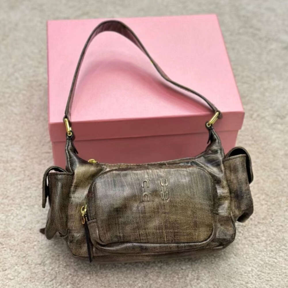 7A Quality Bags Designer women bag Miui Hobo Vintage leather bag Y2k Shoulder bags 