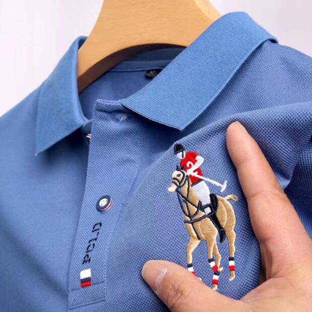 Mens Polos High quality mens spring and summer cotton polo shirt top business leisure sports shortsleeved Tshirt s4xl 230522