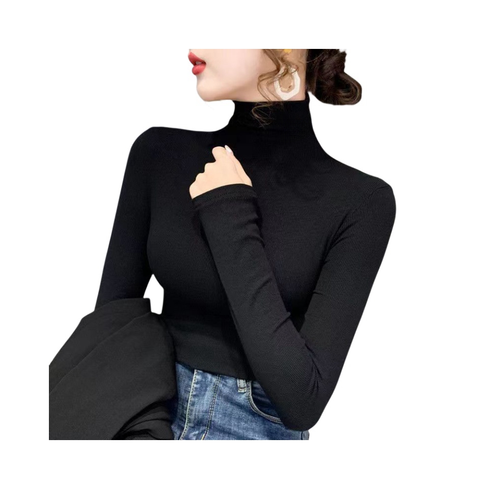 Woman Shirts Designer Hoodie Blouses High Necks Long Sleeves Sweatshirt Spring Autumn Outwears For Lady Female Slim Style With Budge Neck Tees To-image-906850039
