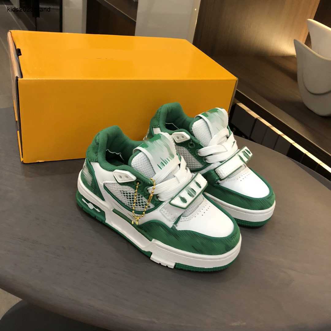 designer shoes for boys girls Mesh breathable design Lace-Up Child Sneakers Size 26-35 baby board shoes Including box Sep25-image-906895703