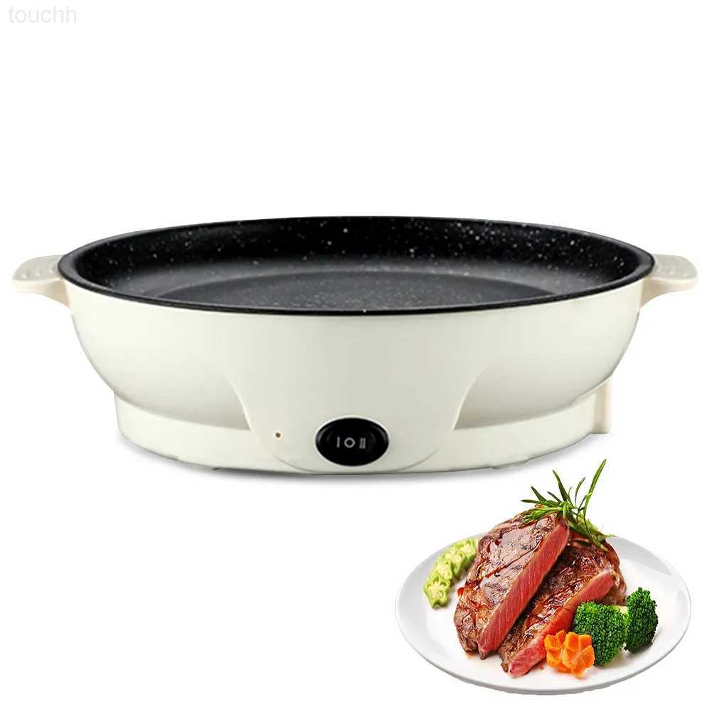 Cooking Appliances 220V Multifunction Electric Frying Pan Skillet Non-Sticky Grill Fry Baking Roast Pan Cooker Barbecue Cooking Kitchen Tool L230-image-906868979