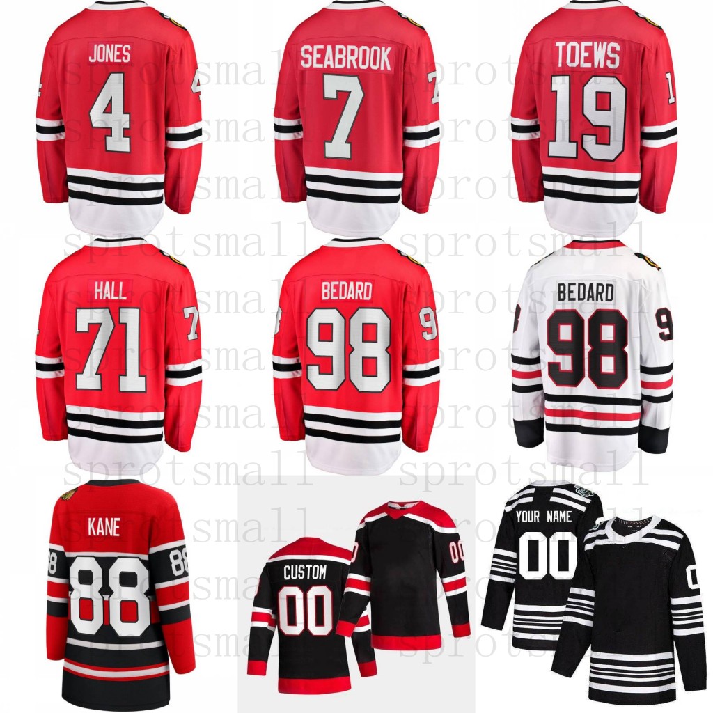 Custom Mens Women Youth Connor Bedard Hockey Jersey 71 Taylor Hall Jonathan Toews Tyler Johnson Foligno Patrick Kane Seth Jones Bobby Hull Griswo-image-906852986