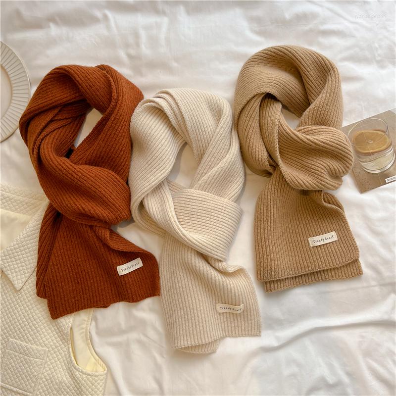 

Scarves Fashion Skinny Solid Knitted Winter Scarf Women Casual Striped Elastic Warm Woolen Yarn Neck Bufanda Foulard Echarpe