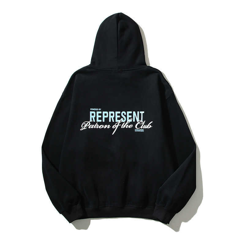 New Men's and Women's Hoodies Fashion Design Brand Present's Autumn Winter Lettered Printing Loose Sweater American Plush Coat Onqy