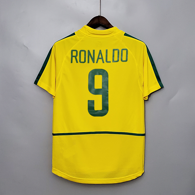 

Retro Brazil 2002 Soccer Jerseys Ronaldo Ronaldinho Vintage Brasil Shirt Classic Kit, 2002 home