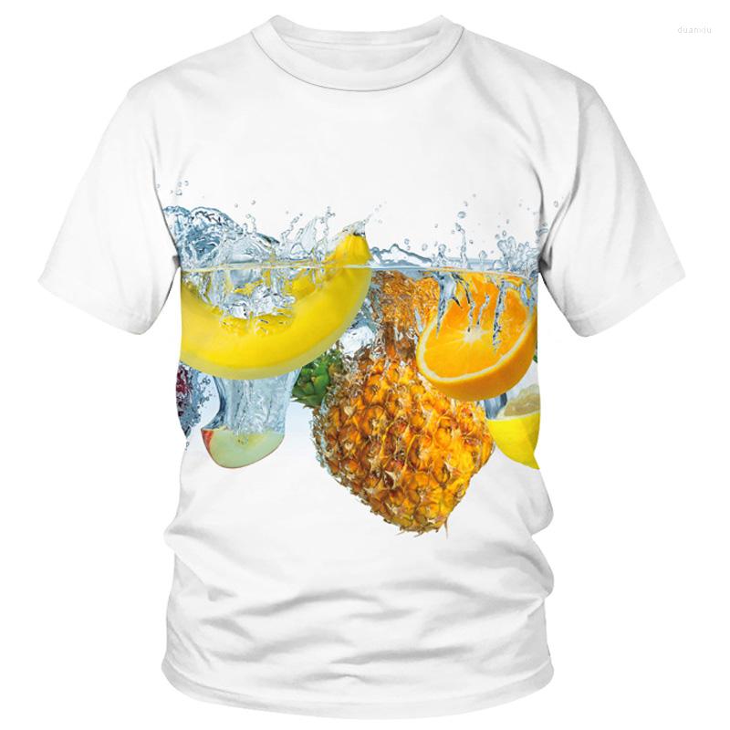 

Men's T Shirts Cool Boy Personality Print Casual Short Sleeve Fashion Fruit Strawberry Men Shirt 3D Pattern Summer Tops Tee, Ycn31-a1