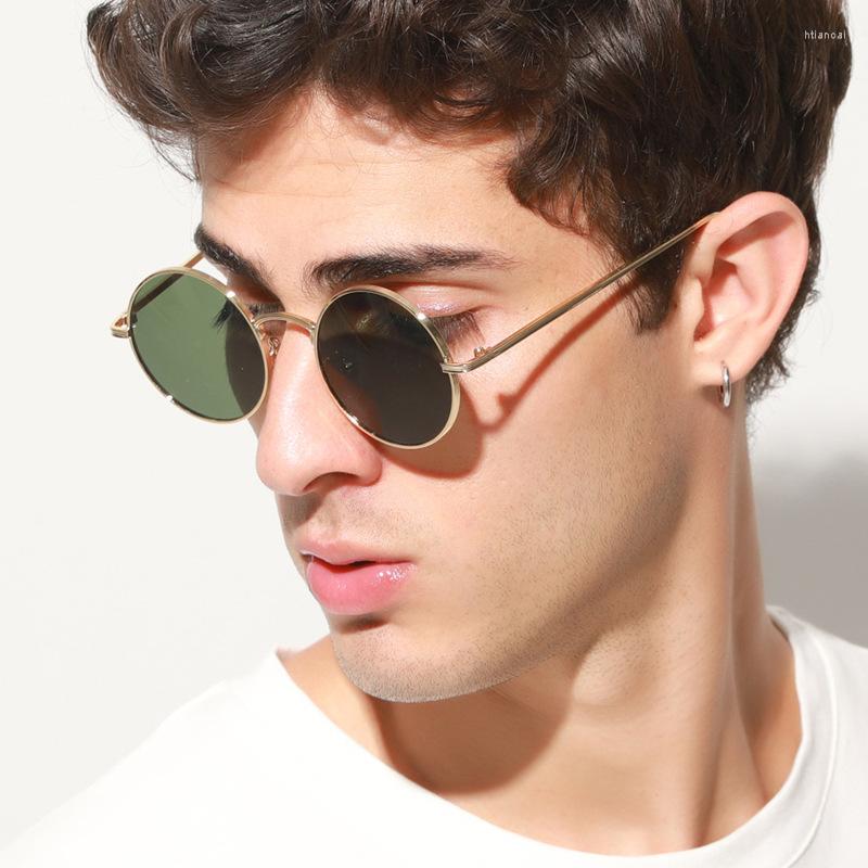 

Sunglasses Vintage Round Women Men Metal Retro Circle Hiphop Sun Glasses Man Red Yellow Black Sunglass Woman UV400