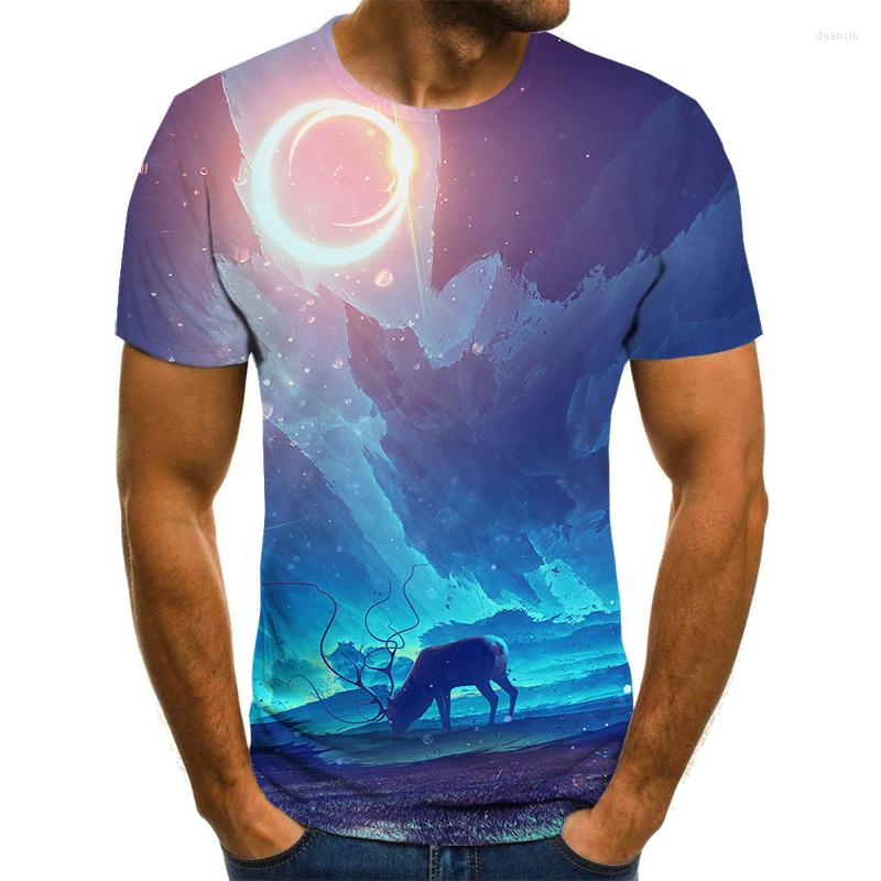 

Men's T Shirts 2023 Summer Boy 3DT Shirt Sci-fi Cartoon Animal Pattern Trend Printing Breathable Short-sleeved Round Neck Top, Txu-8299