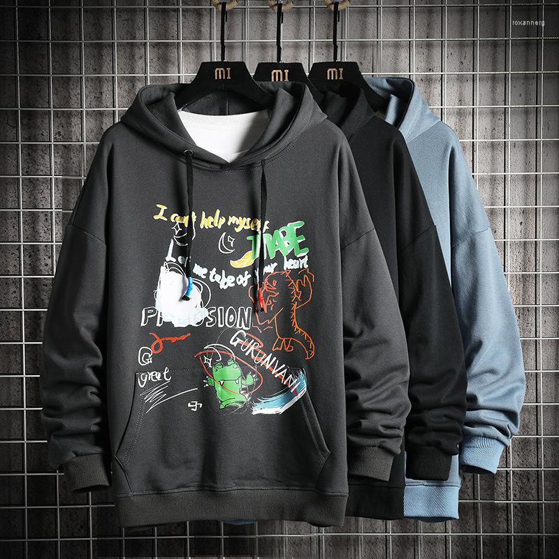

Men' Hoodies Cartoon Adult Men 2023 Winter Fleece Sweatshirt Harajuku Japanese Streetwear Hip Hop White Hoodie Sweatshirts Anime, Green