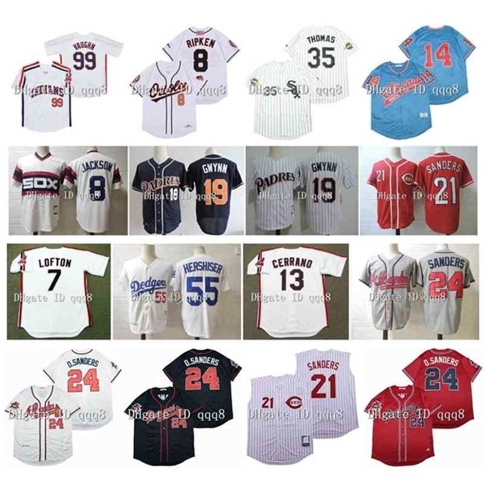 

qqq8 Air01 Vintage RICKY WILD THING VAUGHN Jerseys Cal Ripken Jr. Orel Hershiser Kenny Lofton Tony Gwynn Pedro Cerrano Reggie Deion Sanders Jackson, As pic