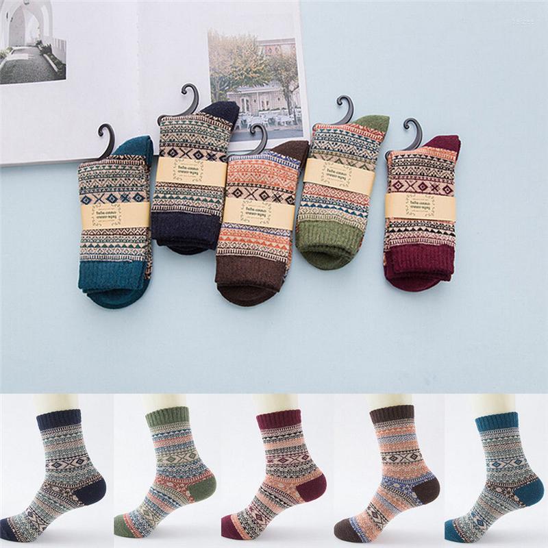 

Men's Socks Winter Thick Warm Stripe Wool Casual Calcetines Hombre Sock Business Male Chaussettes Homme Christmas, Blue