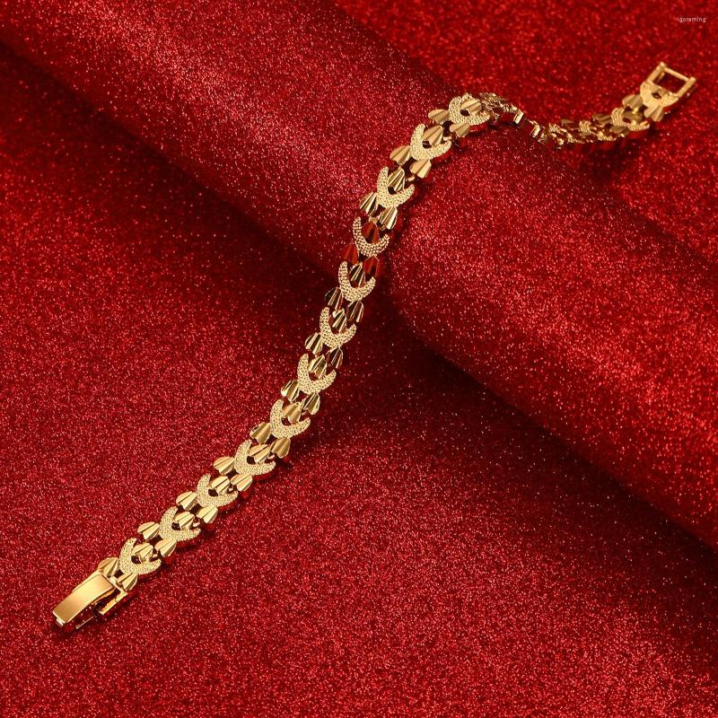 

Link Bracelets Heart For Women Love Charm Copper Bracelet Statement Jewelry