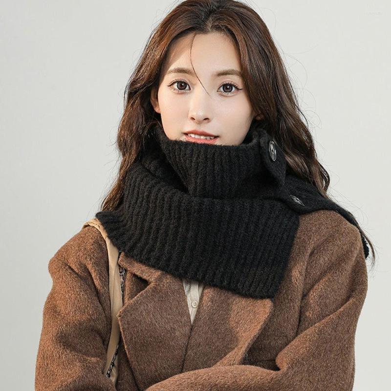 

Scarves Knitted Fake Collar Scarf With Wooden Ears Women Turtleneck False Detachable Winter Windproof 2023
