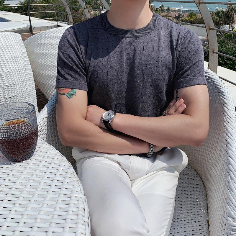 

Men's T Shirts Spring 4 Solid Color Short Sleeve T-Shirt Men Slim Fit Camiseta Masculina Streetwear Mens Tee Shirt Homme Social Tshirt, Black