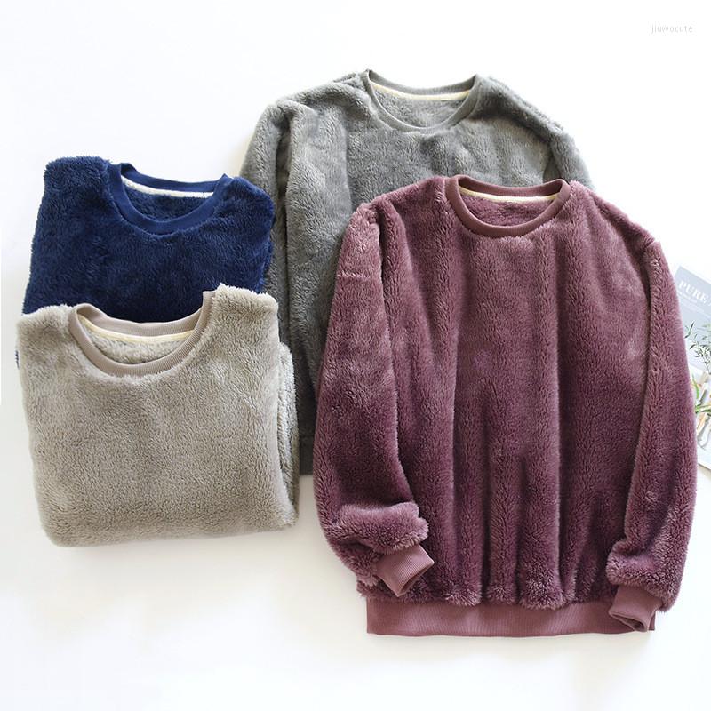 

Women's Sleepwear Fdfklak Women Tops Flannel Thicken Warm Pullover Sleep Shirt Winter One Piece Pajamas Nightwear Home Wear, Purple