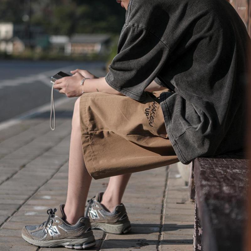 

Men's Shorts High Quality Coffee Men's Summer Cityboy Five Point Sports Casual Net Red Fried Street Big Pants, Black