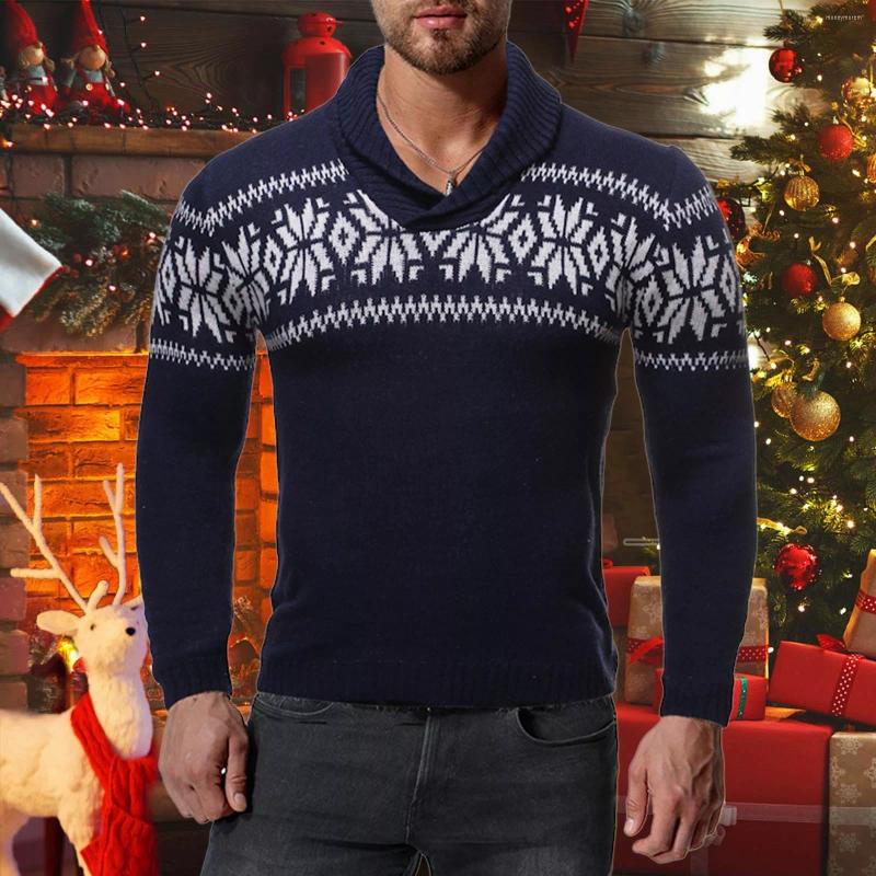 

Men's Sweaters IN Men's European And American Sweater Top Winter Christmas Color Matching Turtleneck Shirt Pullover Bottoming Soft Swea, White