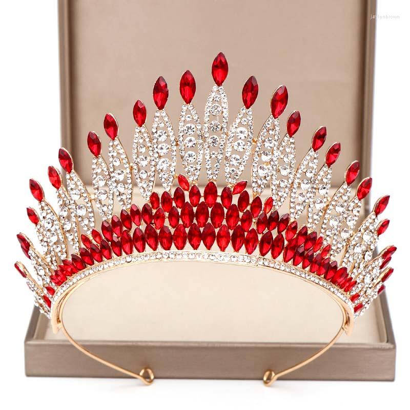 

Headpieces Gorgeous Crystal Wedding Bridal Tiaras Crown Retro Gold Silver Hair Accessories Women Prom Ornaments LXH