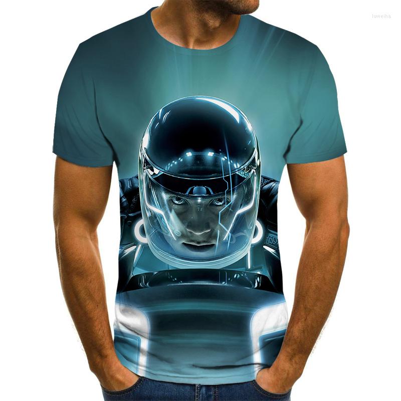 

Men's T Shirts 2023 Summer Street Fashion Colorful Pattern 3DT Shirt Personality Printing Short-sleeved T-shirt, Txu-8314