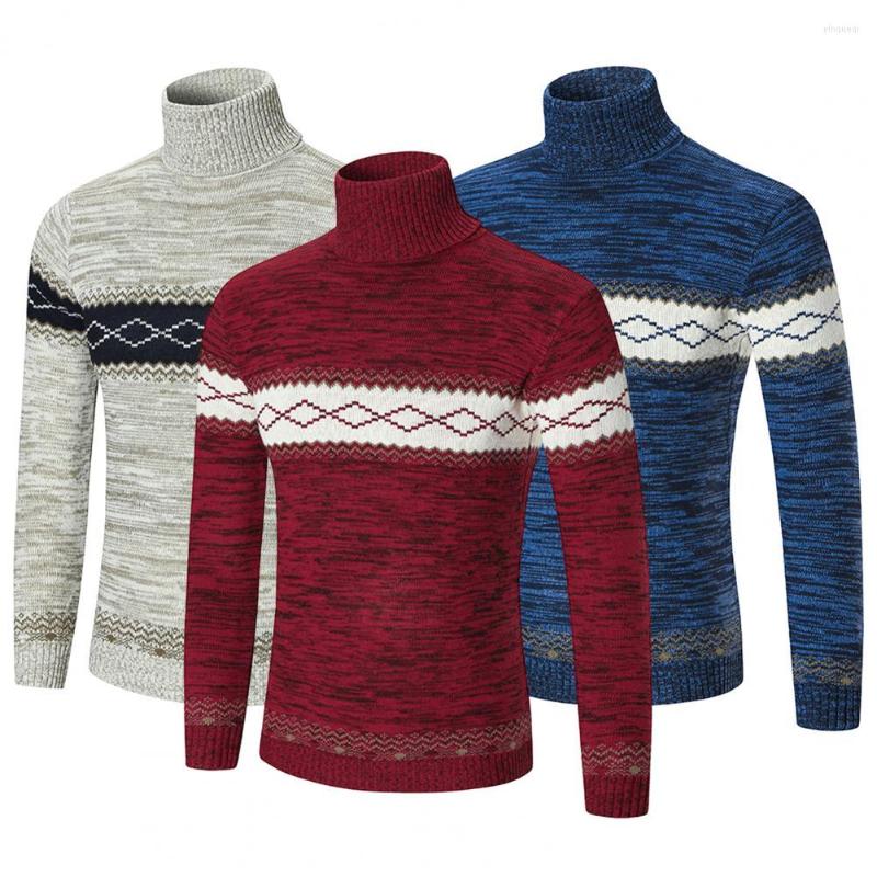 

Men's Sweaters Men Pullover Sweater Stretch Geometric Pattern Slim Fit, Black