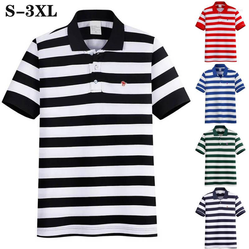 

Men' Polos Cotton Top Quality Short Sleeve Striped Shirts Casual Brand Mens Fashion Summer Male Lapel Tops, Gray