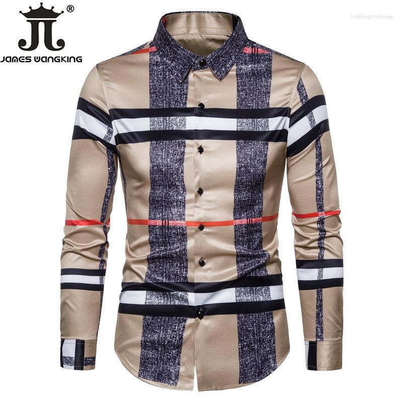 

Men's Dress Shirts 6XL 2023 Business Casual Plaid Shirt Men's Formal Workwear Wedding Slim Social Party Clothes Khaki Checked, Black