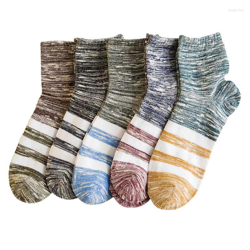 

Men's Socks Fashion Famous Ethnic Style Leisure Stripes Cotton In Autumn And Winter