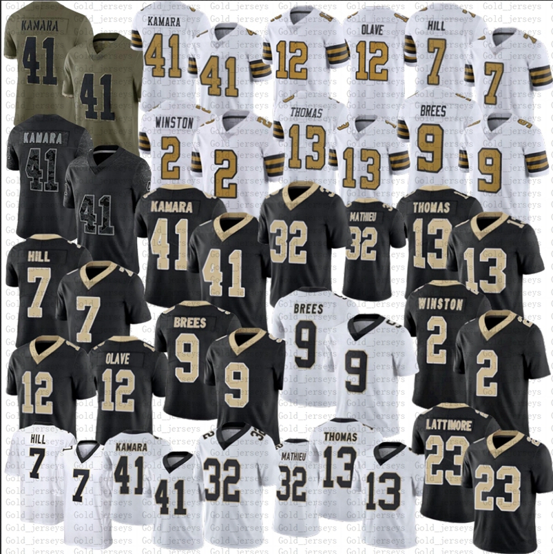 

Chris Olave Alvin Kamara football jersey Derek Carr Saint Tyrann Mathieu Drew Brees Taysom Hill jersey Jameis Winston Michael Thomas Marshon Lattimore Davis, Women