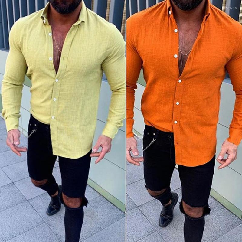 

Men's Casual Shirts Male Stylish Pure Color Turndown Collar Shirt Summer Autumn Men Social Solid For Daily Wear, Black