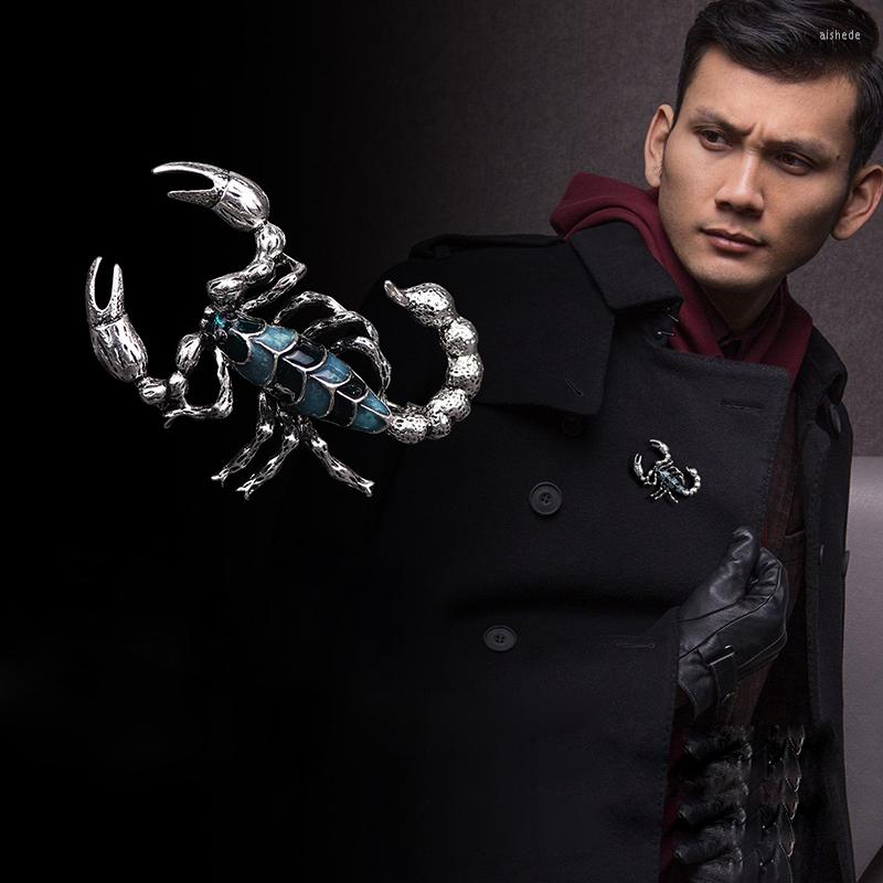 

Brooches Fashion Gold Silver Plated Enamel Scorpion Brooch Personality Temperament Corsage Lapel Pin Male Clothing Accessories Gifts