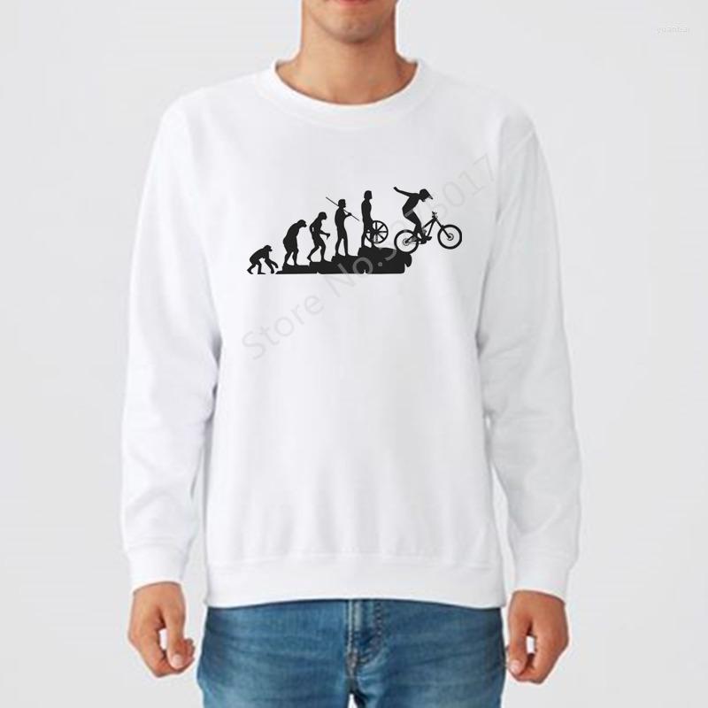 

Men' Hoodies Evolve Into A Cycling Race Sweatshirt Father' Day Gift Birthday Father Fathers Husband O-neck Cotton Sweatshirts, White