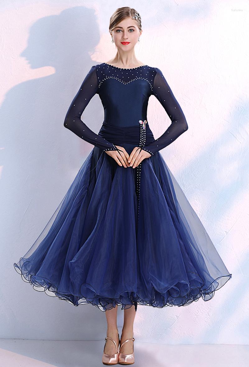 

Stage Wear Standard Ballroom Dresses Women 2023 Design Tango Waltz Dancing Skirt Adult Competition Dance Dress, Pink
