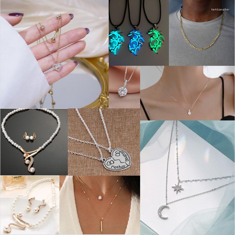 

Pendant Necklaces Women Simple Clavicle Chain Personality Necklace Jewelry