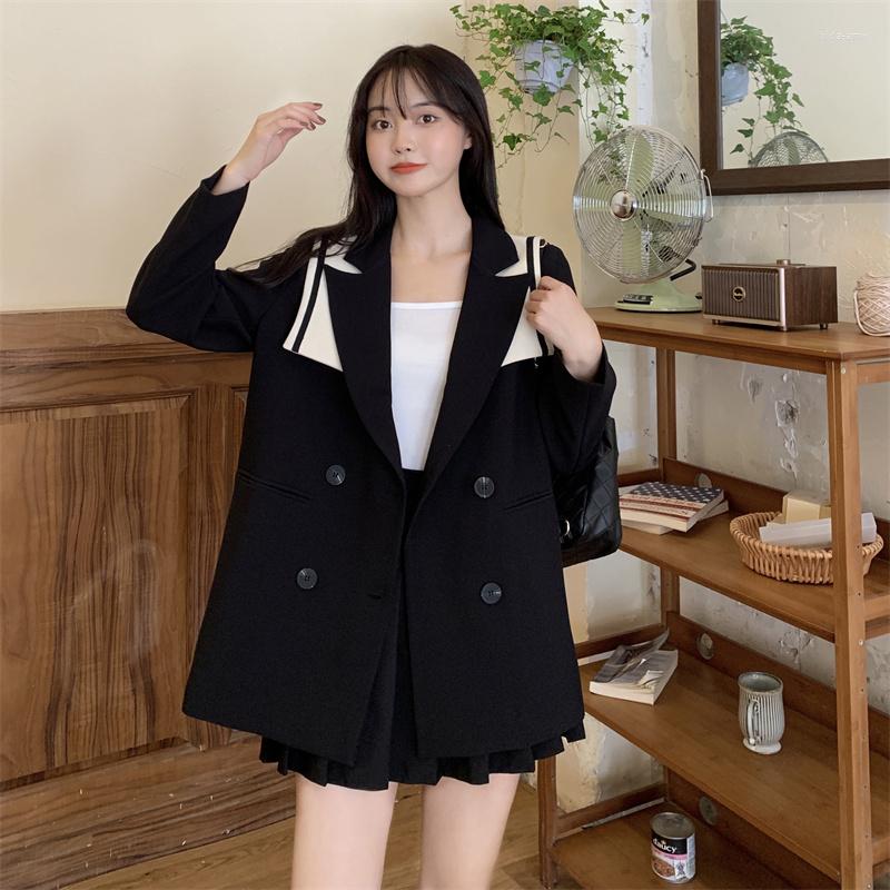 

Women's Suits 2023 Spring Autumn Blazers Large Size Women's Clothing Suit Jacket Korean Slim Tops D51, Black