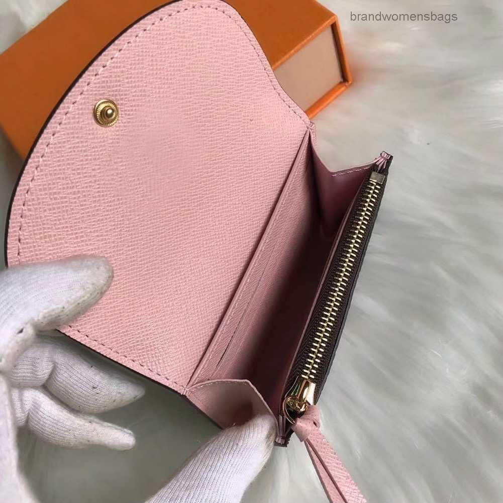 

luxurybags886 designer wallets Wholesale card holder classic short wallet for women clutch Fashion box lady coin purse woman brandwomensbags, Brown flower red inside