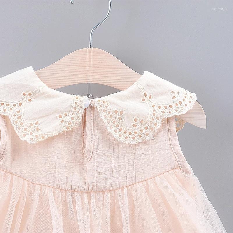 

Girl Dresses Born Baby Dress 1 Year Flower For Wedding White Vintage Weddings Sleeveless