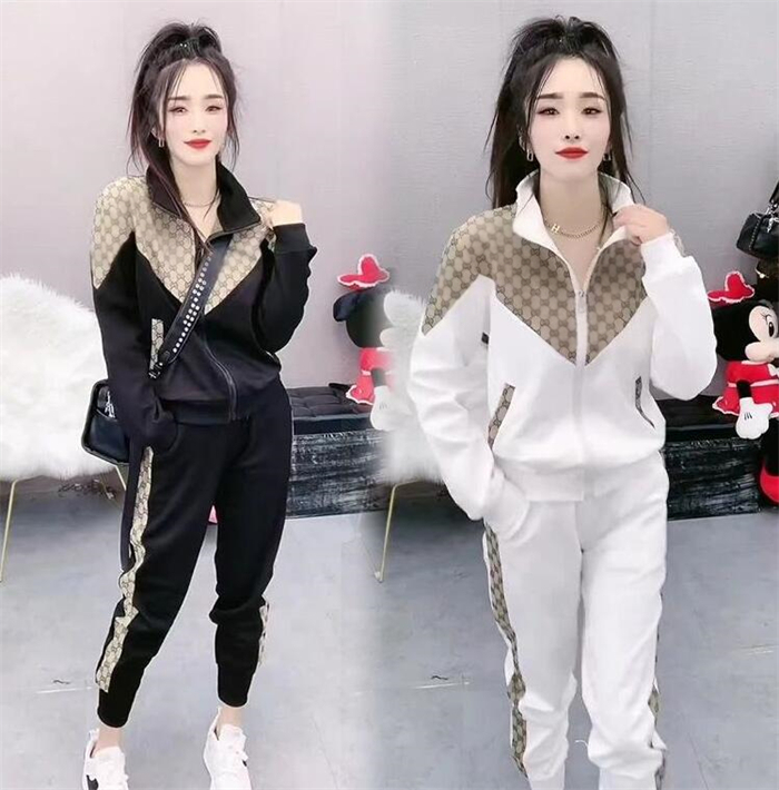 

23SS spring NEWGGS Women's Tracksuits Casual fashion Luxury Suit 2 Piece Set designer Tracksuit S-XXL, Black