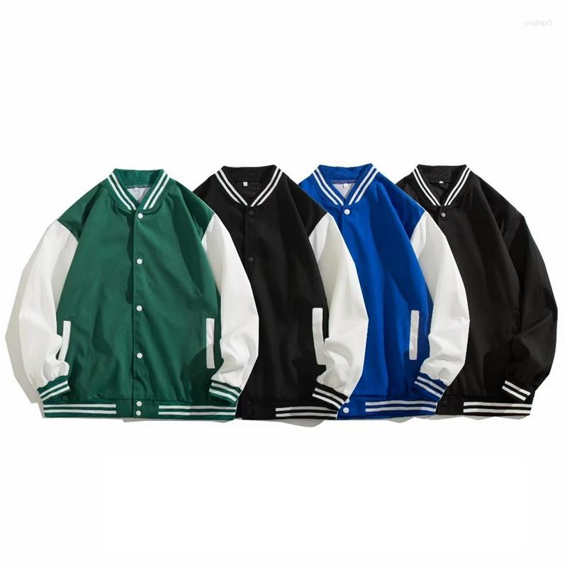 

Women's Jackets Vintage Streetwear Baseball Uniform Style Oversized Woman Coats Loose Student Women Fashion Bomber, Green