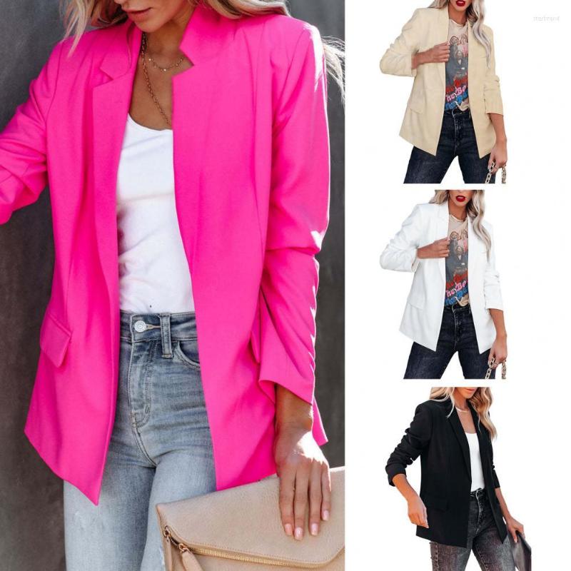 

Women's Suits Jacket Blazer Stylish Cold Resistant Office Lady Coat Lapel Suit Female Clothing, Black