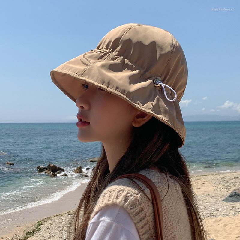 

Berets Japanese Sunscreen Hat Female Spring And Summer Sunshade Fisherman Korean Version Of The Wild Pot, Beige