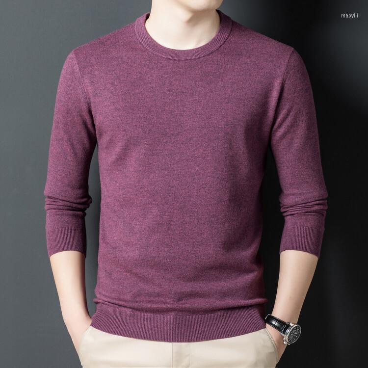 

Men' Sweaters 2023 Autumn Winter Men O-neck Wool Pullovers Pure Man, Black